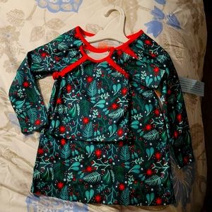 Cat & Jack 2T green sleepwear with doll gown.